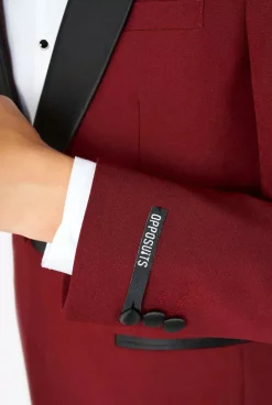 OppoSuits Hot Burgundy^Teen Boys Tuxedos