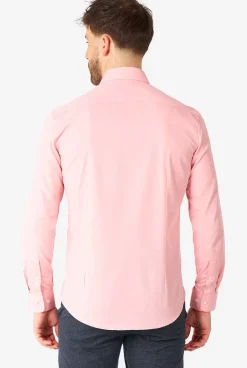 OppoSuits Lush Blush^Men Solid Colored Shirts