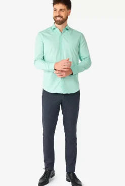 OppoSuits Magic Mint^Men Solid Colored Shirts