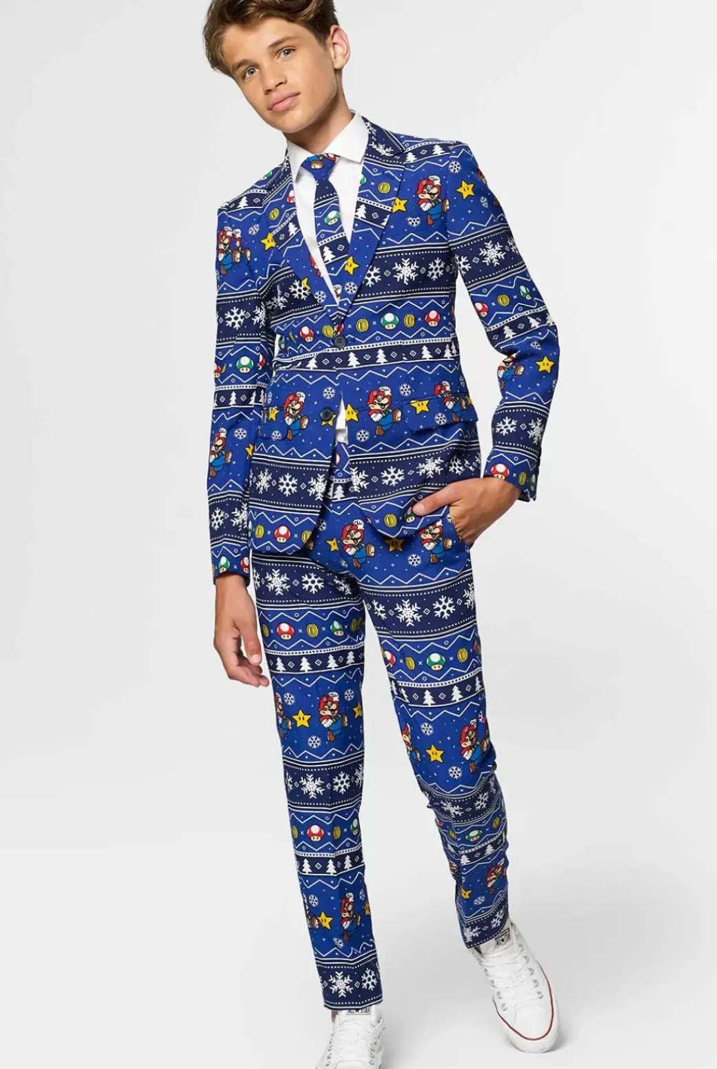 OppoSuits Merry Mario™^Teen Boys Christmas Suits