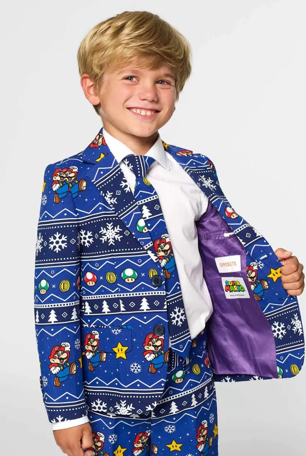 OppoSuits Merry Mario™^Boys Christmas Suits