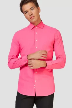 OppoSuits Mr. Pink^Men Solid Colored Shirts