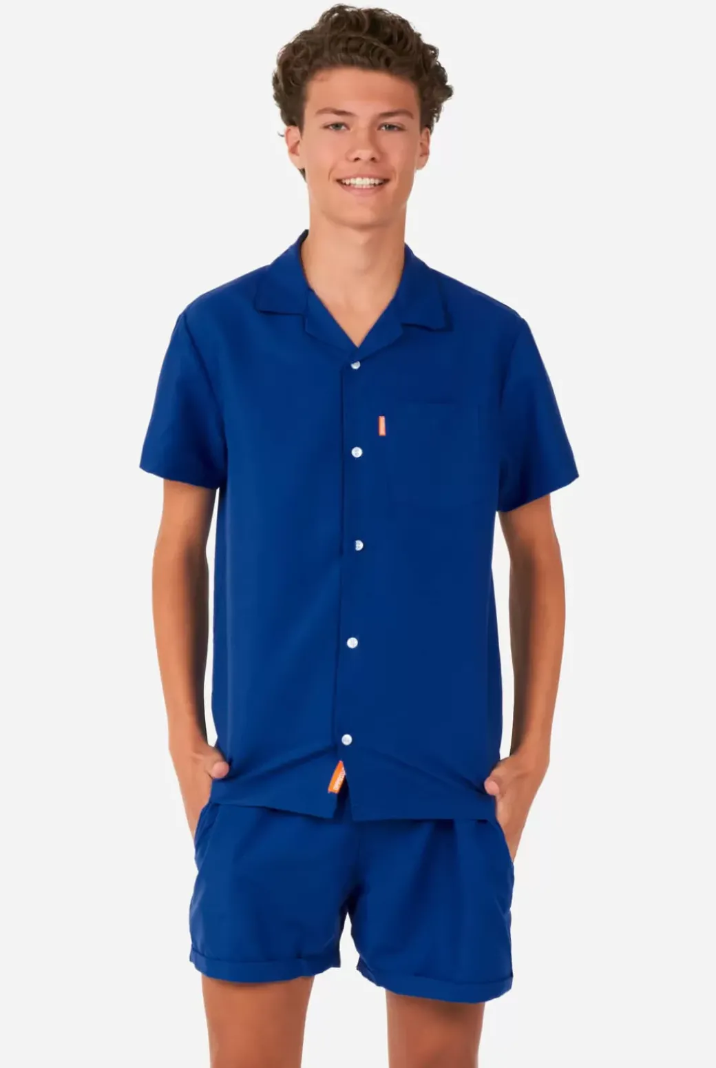 OppoSuits Navy Royale^Men Solid Colored Summer Sets