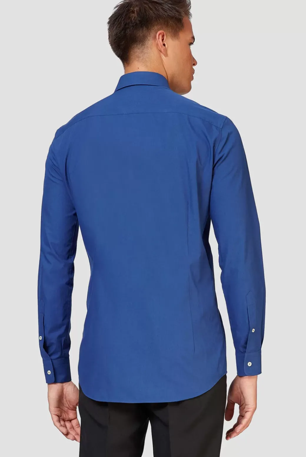 OppoSuits Navy Royale^Men Solid Colored Shirts