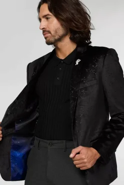OppoSuits Outer Space - Constellations - Black^Men Deluxe Blazers