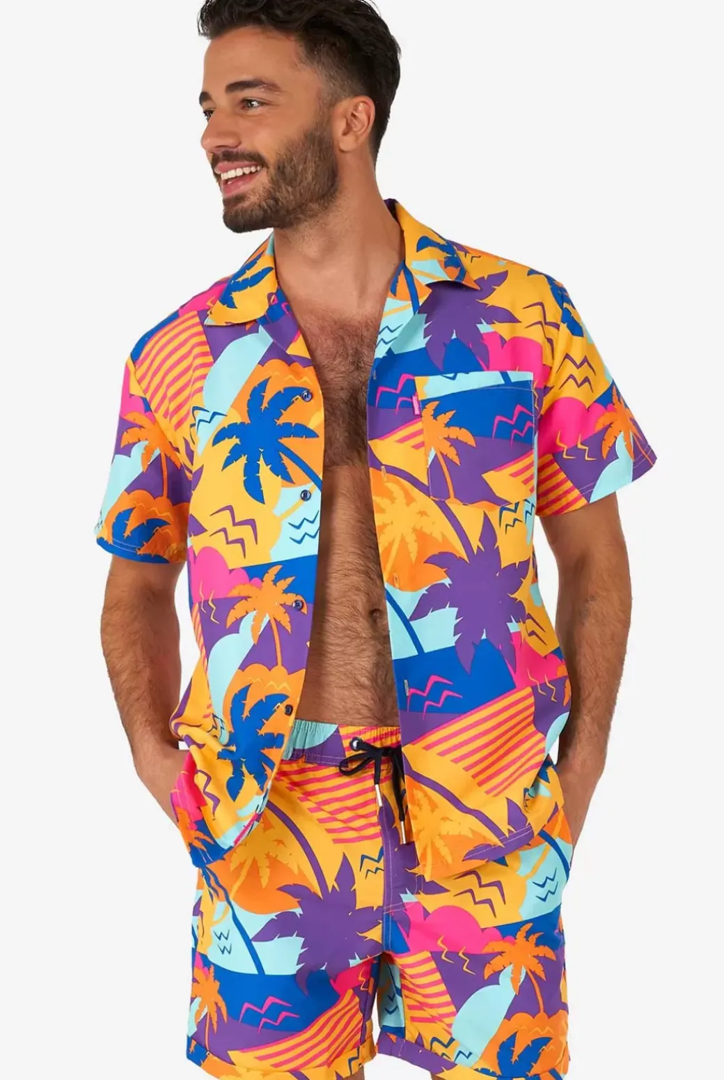 OppoSuits Palm Power^Men Printed Summer Sets