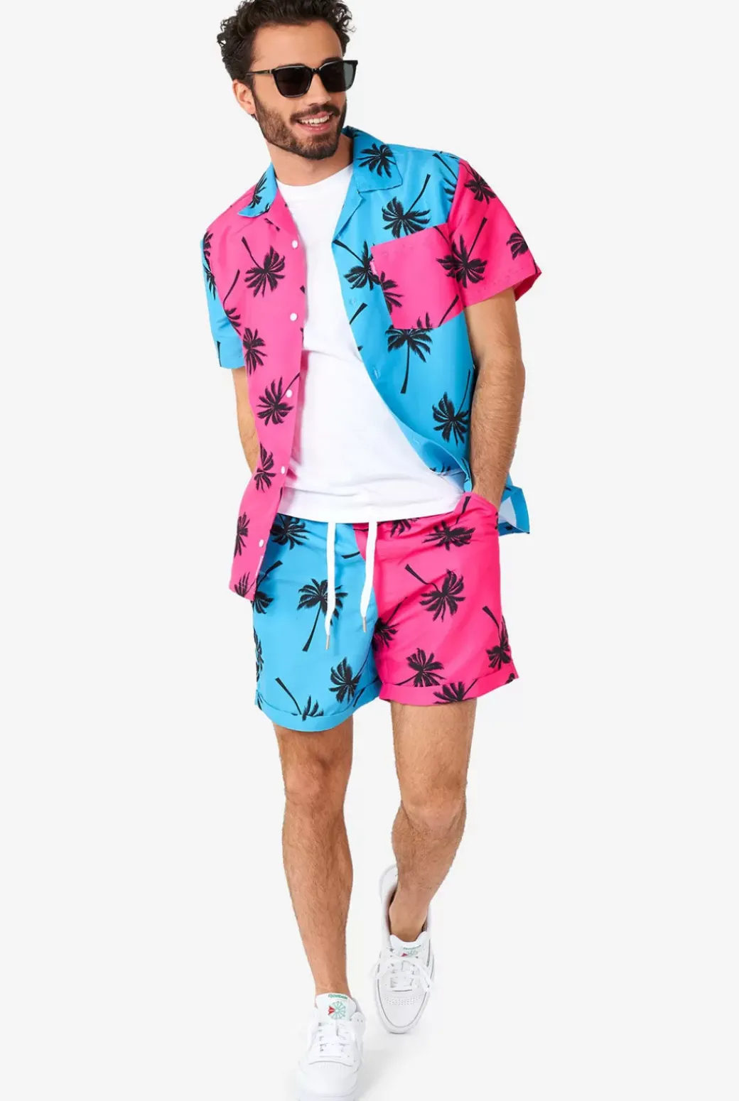 OppoSuits Parallel Palm^Men Printed Summer Sets