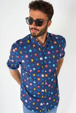 OppoSuits Pixel Pac-Man™^Men Casual Shirts