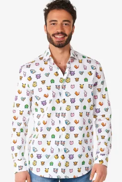 OppoSuits Pixel Pokemon™^Men Casual Shirts