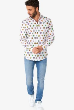 OppoSuits Pixel Pokemon™^Men Casual Shirts
