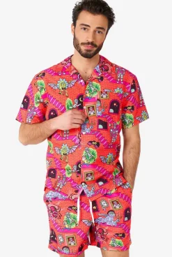 OppoSuits Rick & Morty™ Surreal^Men Printed Summer Sets