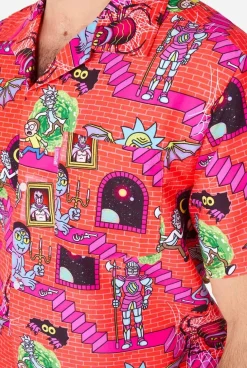 OppoSuits Rick & Morty™ Surreal^Men Printed Summer Sets