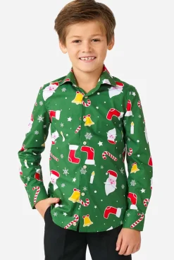 OppoSuits Santaboss^Boys Christmas Shirts