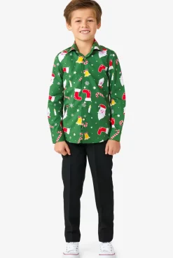 OppoSuits Santaboss^Boys Christmas Shirts