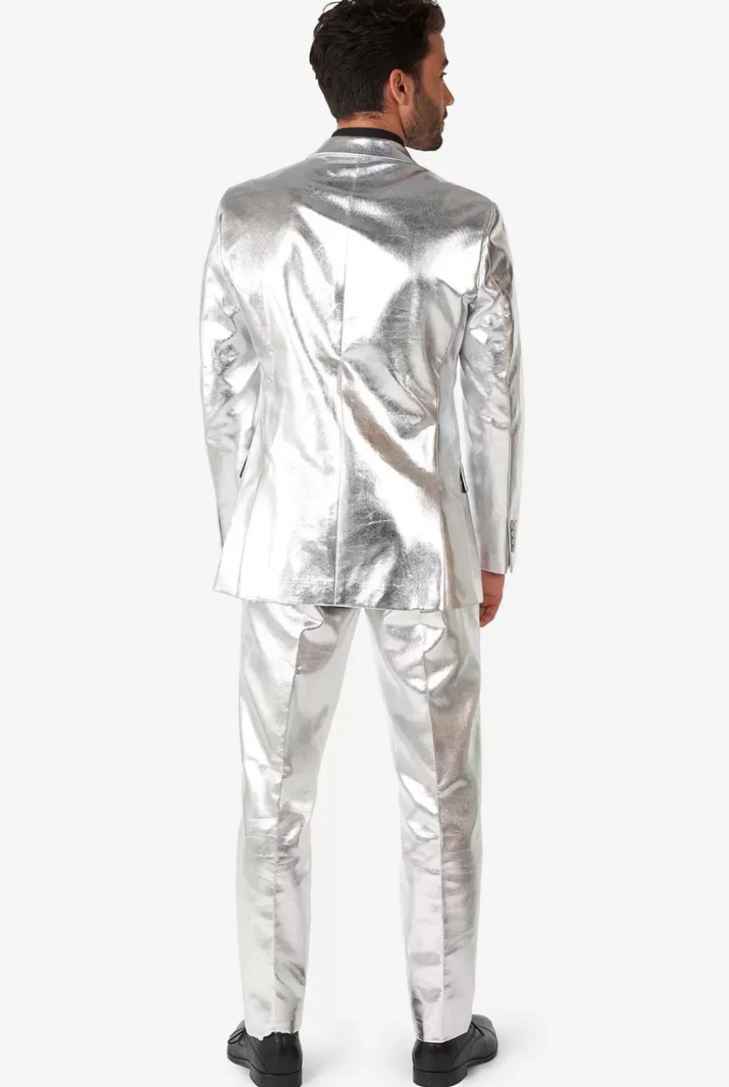 OppoSuits Shiny Silver^Men Christmas Suits
