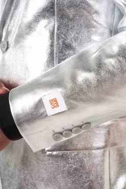 OppoSuits Shiny Silver^Men Christmas Suits