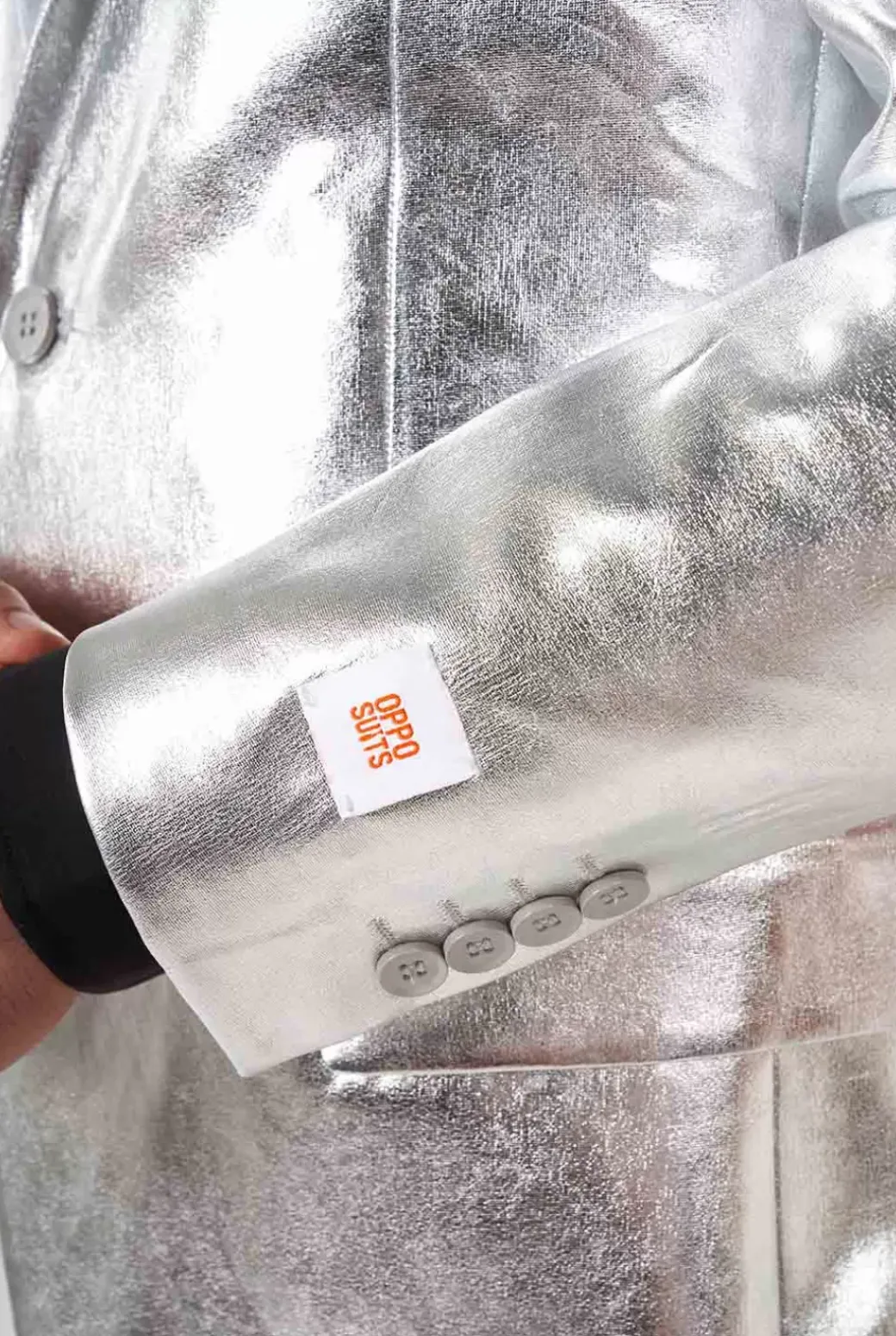 OppoSuits Shiny Silver^Men Christmas Suits