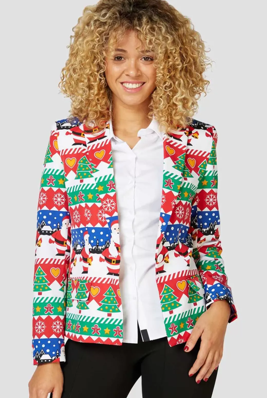 OppoSuits Snazzy Santa^Women Christmas Blazers
