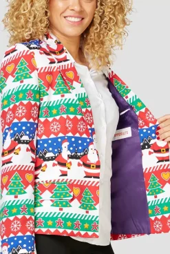 OppoSuits Snazzy Santa^Women Christmas Blazers