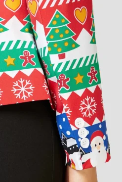 OppoSuits Snazzy Santa^Women Christmas Blazers