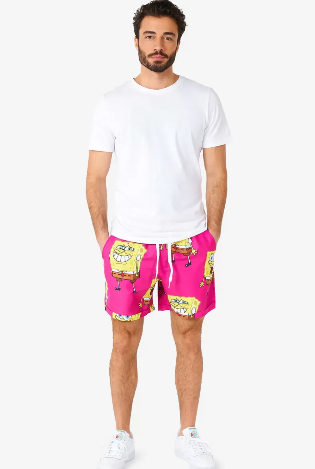 OppoSuits Spongebob™ Pink^Men Printed Summer Sets