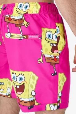 OppoSuits Spongebob™ Pink^Men Printed Summer Sets