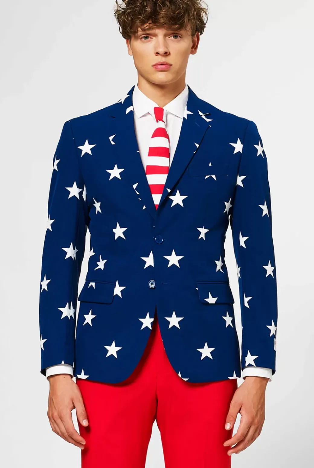 OppoSuits Stars And Stripes^Men Wedding Suits