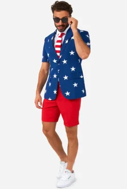 OppoSuits Stars And Stripes^Men Wedding Suits