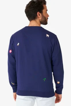 OppoSuits Summer Icons - Navy^Men Deluxe Sweaters