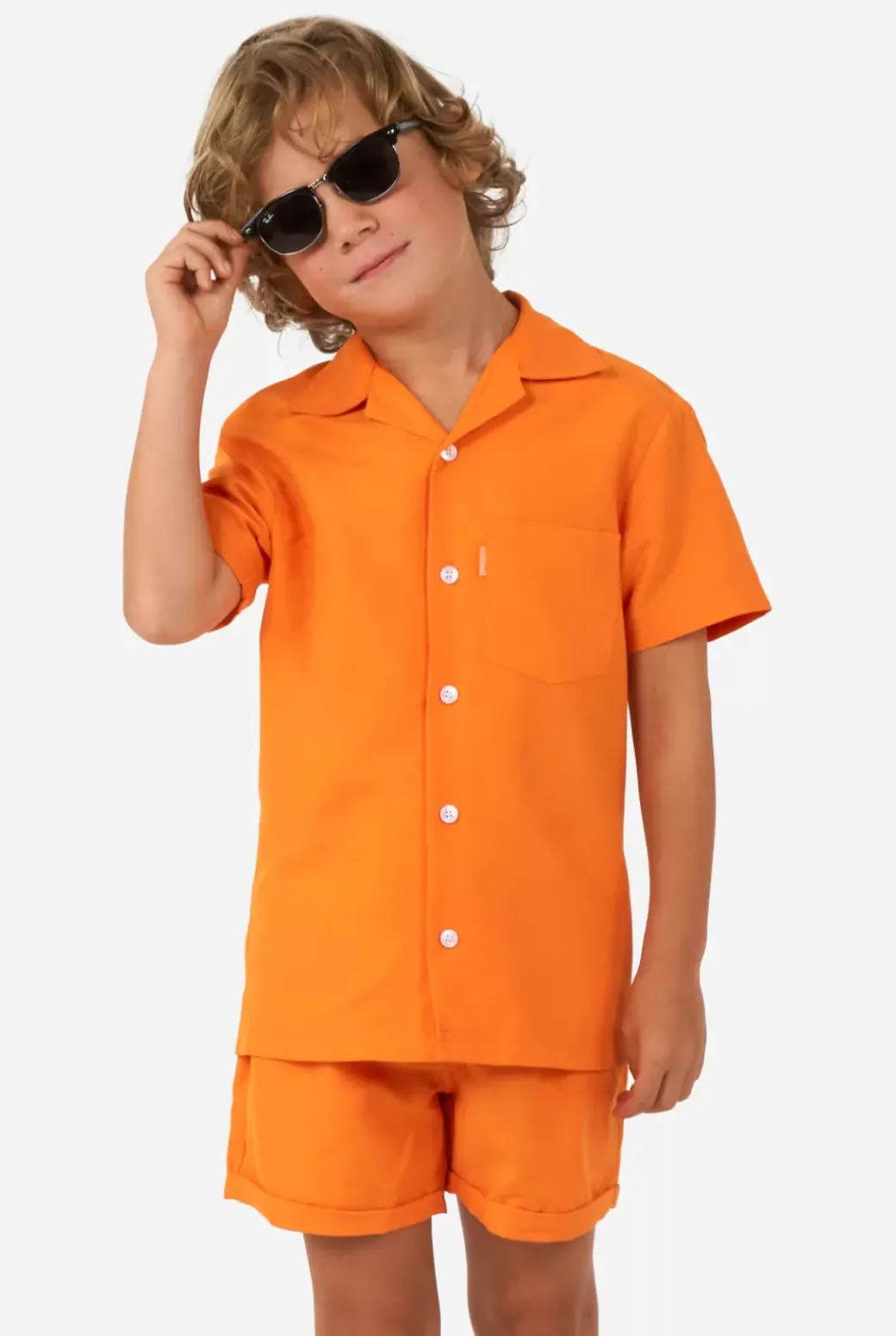 OppoSuits The Orange^Men Solid Colored Summer Sets
