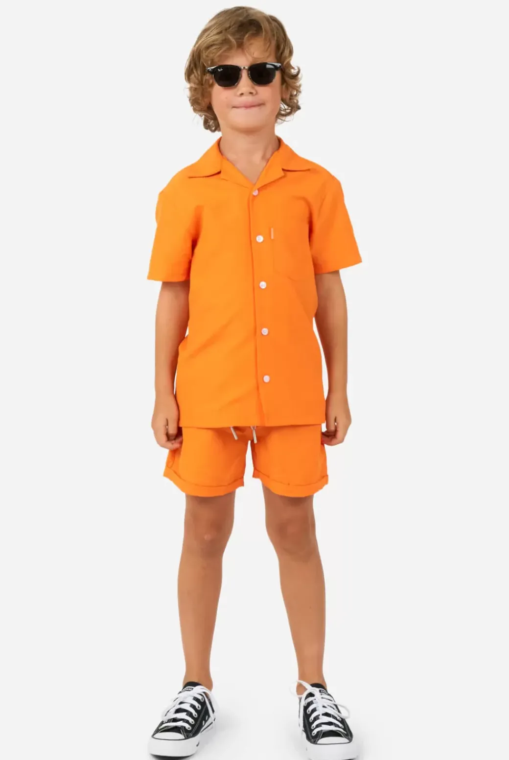 OppoSuits The Orange^Men Solid Colored Summer Sets