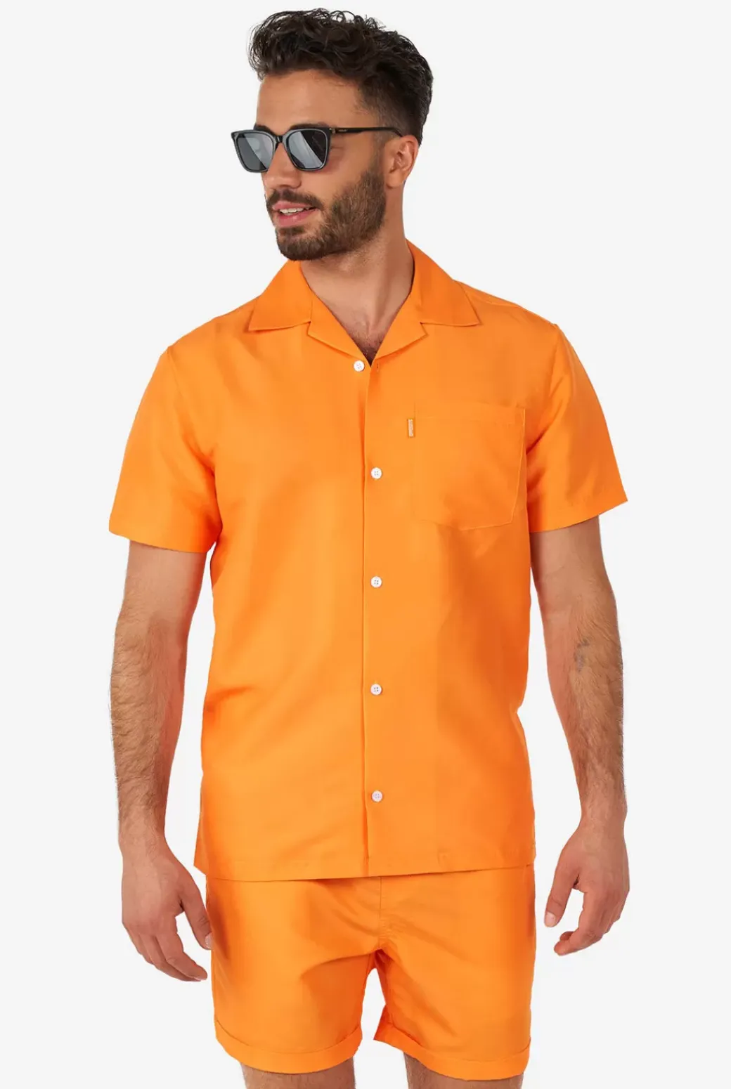 OppoSuits The Orange^Men Solid Colored Summer Sets