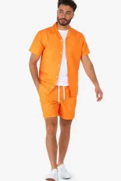 OppoSuits The Orange^Men Solid Colored Summer Sets