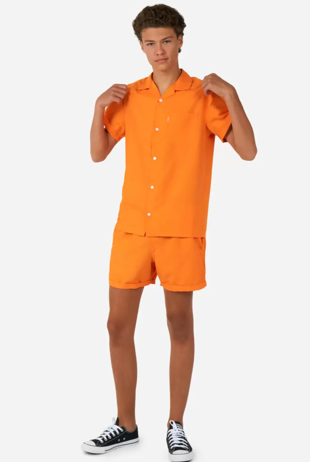 OppoSuits The Orange^Men Solid Colored Summer Sets