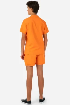 OppoSuits The Orange^Men Solid Colored Summer Sets