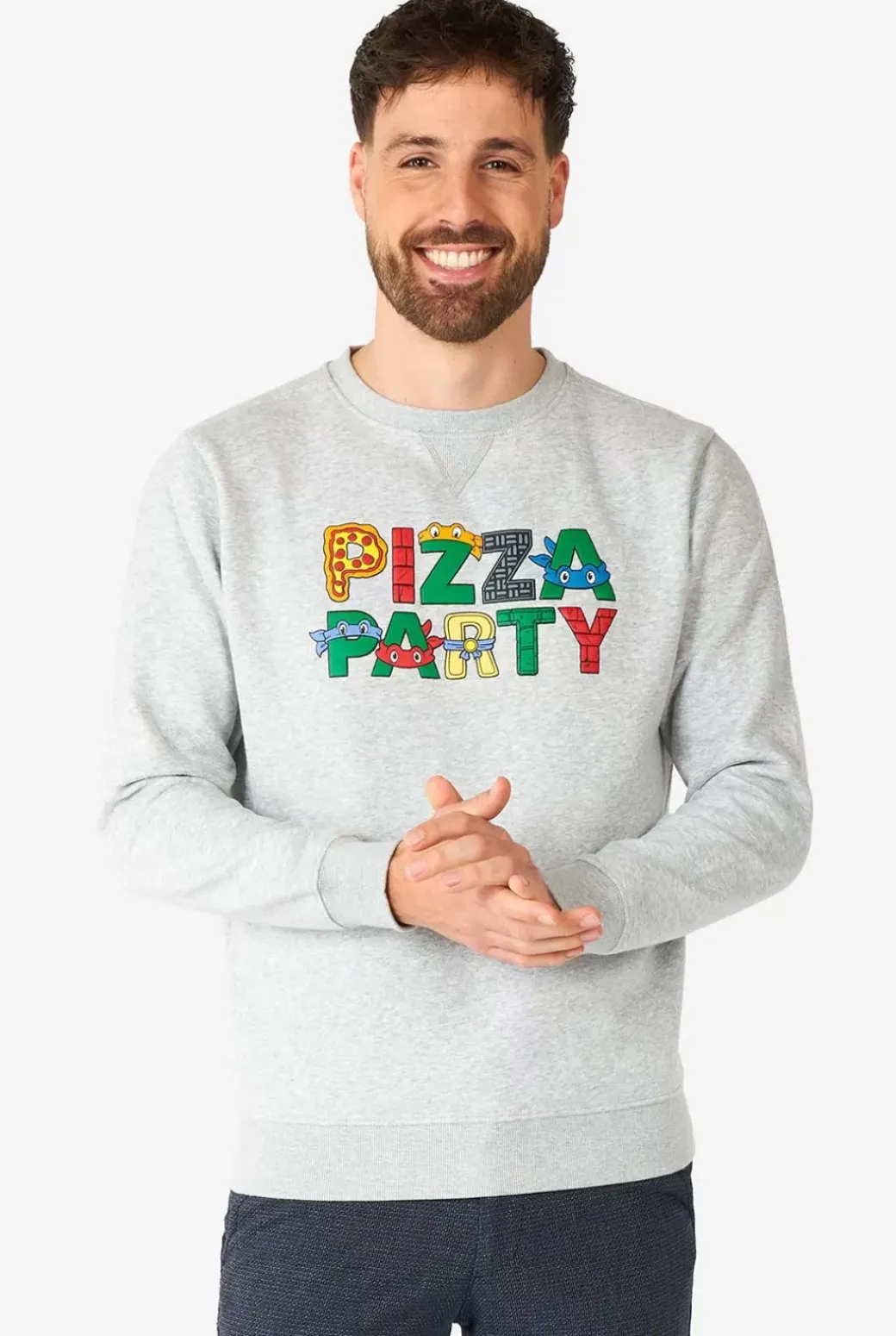 OppoSuits Tmnt™ Pizza Party^Men Deluxe Sweaters