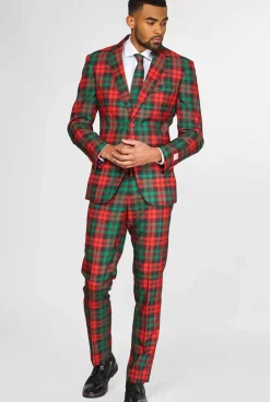 OppoSuits Trendy Tartan^Men Wedding Suits