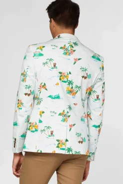 OppoSuits Tropical - Hawaiian - Aloha Blue^Men Deluxe Blazers