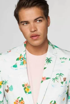 OppoSuits Tropical - Hawaiian - Aloha Blue^Men Deluxe Blazers