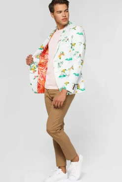 OppoSuits Tropical - Hawaiian - Aloha Blue^Men Deluxe Blazers