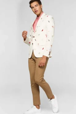OppoSuits Tropical - Summer Icons - Off White^Men Deluxe Blazers