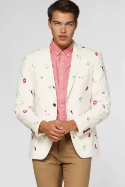 OppoSuits Tropical - Summer Icons - Off White^Men Deluxe Blazers