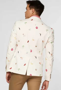 OppoSuits Tropical - Summer Icons - Off White^Men Deluxe Blazers