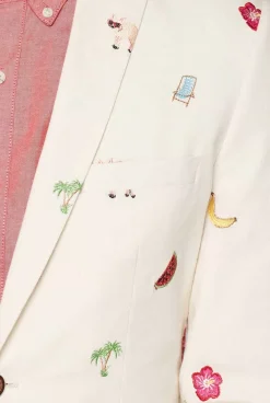 OppoSuits Tropical - Summer Icons - Off White^Men Deluxe Blazers