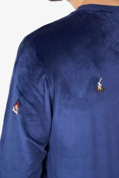 OppoSuits Velvet Navy - Xmas Icons^Men Christmas Sweaters