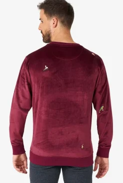 OppoSuits Velvet Red - Xmas Icons^Men Christmas Sweaters