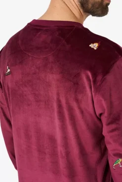 OppoSuits Velvet Red - Xmas Icons^Men Christmas Sweaters