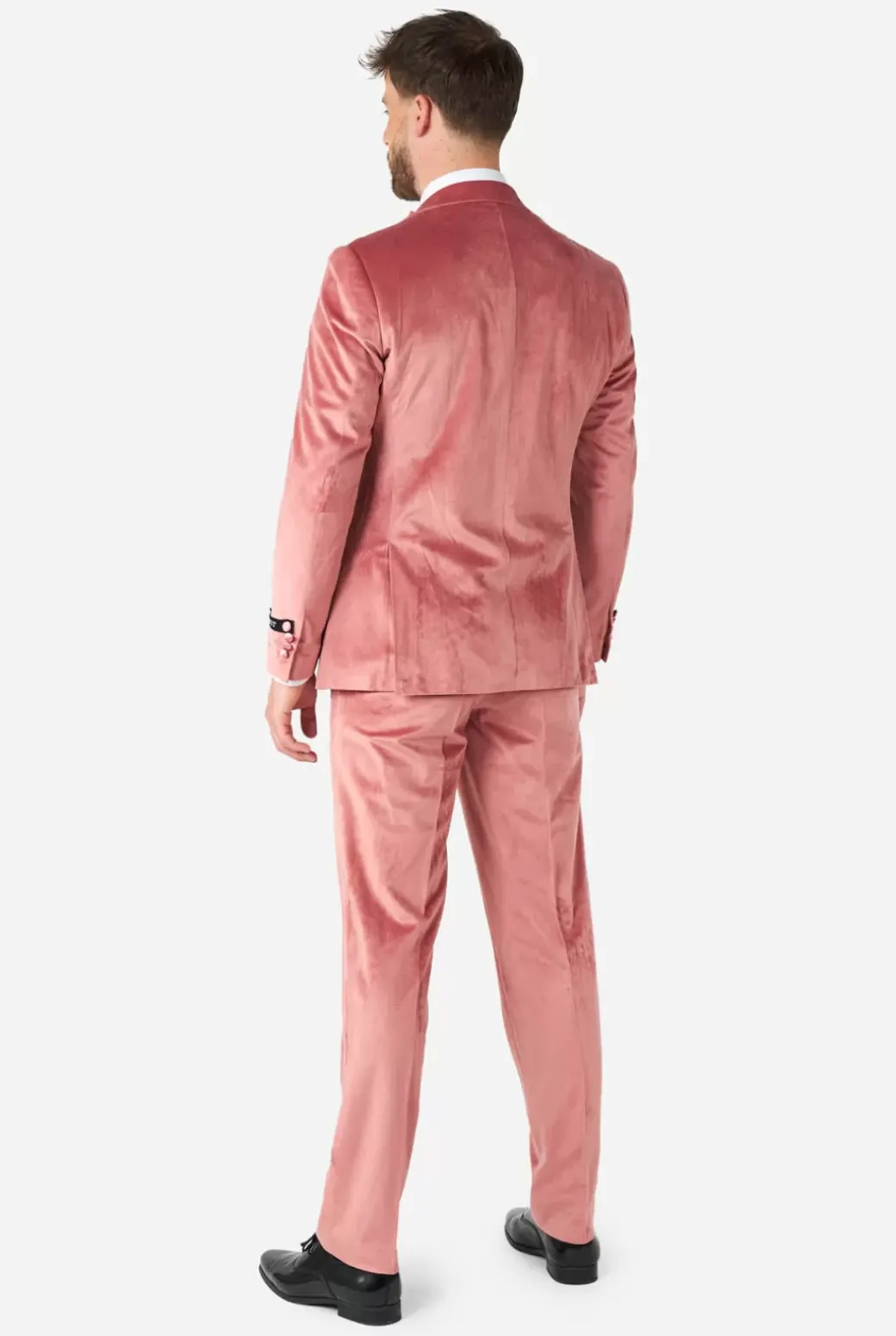 OppoSuits Vintage Pink Velvet^Men Christmas Tuxedos