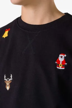 OppoSuits X-Mas Icons - Black^Teen Boys Sweaters