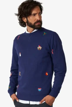 OppoSuits X-Mas Icons - Navy^Men Christmas Sweaters